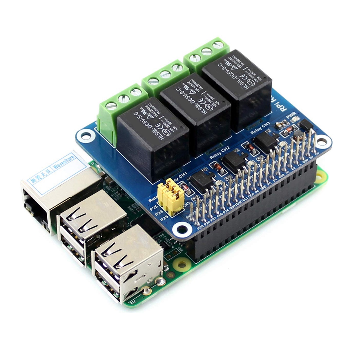 Waveshare 5V 3-Channel Relay M - Pi Zero W Board review and price
