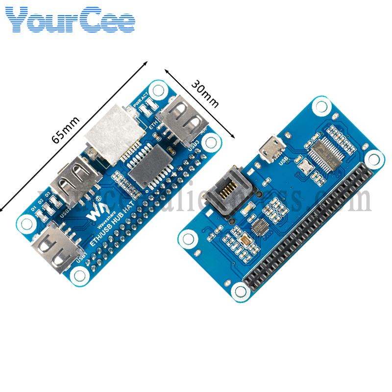 USB HUB HAT to Ethernet RJ45 N - Pi Zero W Board review and price